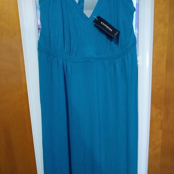 NWT Express Maxi Dress with Tie Around Neck - Size XS - Picture 13 of 14